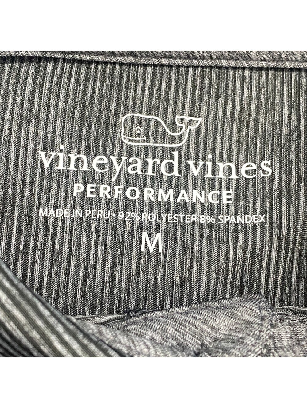 Florida State Seminole Vineyard Vines Performance Polo Shirt Mens M Gray Striped - Picture 4 of 10